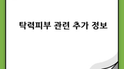 ✨탱탱 꿀피부✨ 탁력피부 관리 A to Z